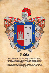 Escudo heráldico del apellido BEDIA