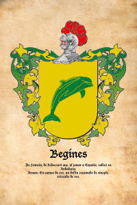 Escudo heráldico del apellido BEGINES