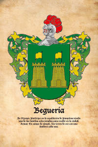Escudo heráldico del apellido BEGUERIA