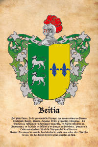Escudo heráldico del apellido BEITIA