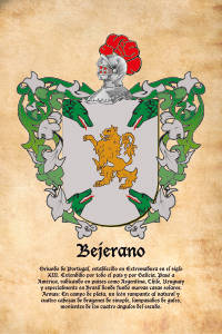 Escudo heráldico del apellido BEJERANO