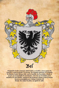 Escudo heráldico del apellido BEL