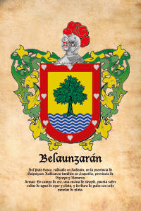 Escudo heráldico del apellido BELAUNZARAN