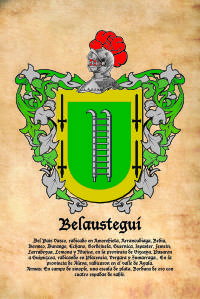 Escudo heráldico del apellido BELAUSTEGUI