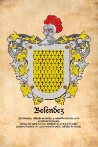 Escudo heráldico del apellido Belendez