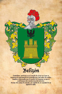 Escudo heráldico del apellido BELIZON