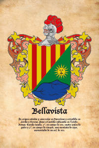 Escudo heráldico del apellido BELLAVISTA