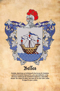 Escudo heráldico del apellido BELLES
