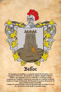 Escudo heráldico del apellido BELLOC