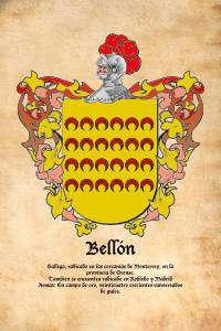 Escudo heráldico del apellido BELLON