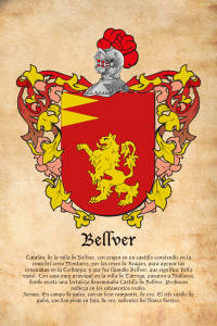 Escudo heráldico del apellido BELLVER