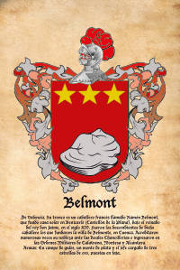 Escudo heráldico del apellido BELMONT