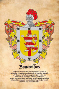 Escudo heráldico del apellido BENAVIDES