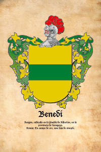Escudo heráldico del apellido BENEDI