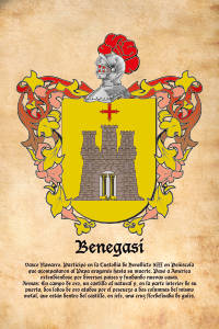Escudo heráldico del apellido BENEGASI