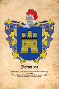 Escudo heráldico del apellido BENEITEZ