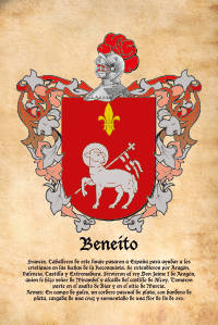 Escudo heráldico del apellido BENEITO