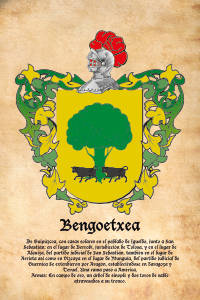 Escudo heráldico del apellido BENGOETXEA