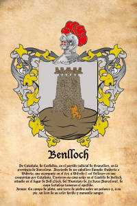 Escudo heráldico del apellido BENLLOCH