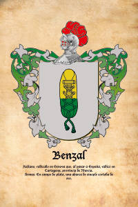 Escudo heráldico del apellido BENZAL