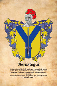 Escudo heráldico del apellido BERASTEGUI