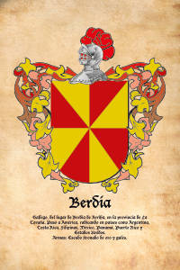 Escudo heráldico del apellido BERDIA