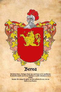 Escudo heráldico del apellido BEREA