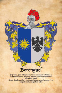 Escudo heráldico del apellido BERENGUEL