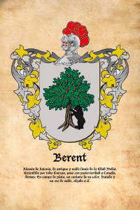 Escudo heráldico del apellido BERENT
