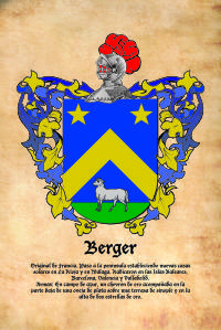 Escudo heráldico del apellido Berger