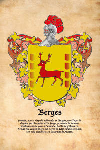 Escudo heráldico del apellido BERGES