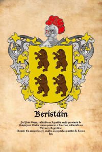 Escudo heráldico del apellido BERISTAIN