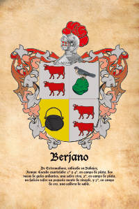 Escudo heráldico del apellido BERJANO