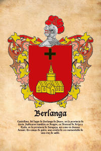 Escudo heráldico del apellido BERLANGA