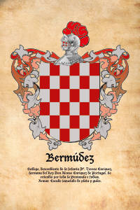 Escudo heráldico del apellido BERMUDEZ