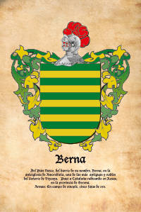 Escudo heráldico del apellido BERNA