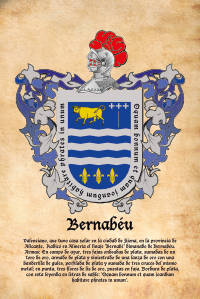 Escudo heráldico del apellido BERNABEU