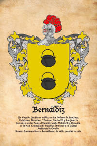 Escudo heráldico del apellido BERNALDIZ