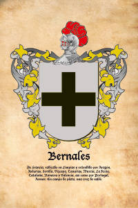 Escudo heráldico del apellido BERNALES