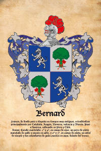 Escudo heráldico del apellido BERNARD