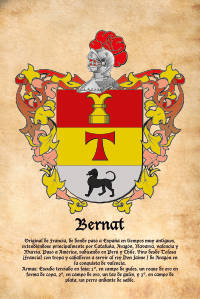 Escudo heráldico del apellido BERNAT