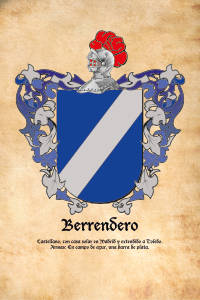 Escudo heráldico del apellido BERRENDERO