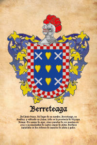 Escudo heráldico del apellido BERRETEAGA