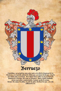 Escudo heráldico del apellido BERRUEZO