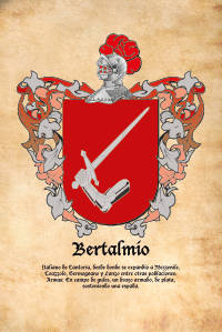 Escudo heráldico del apellido BERTALMIO