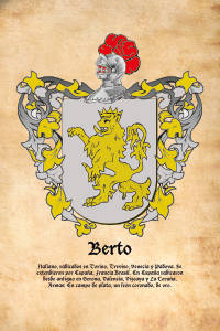 Escudo heráldico del apellido BERTO
