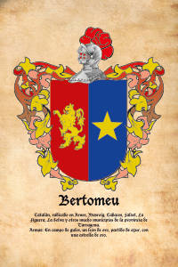 Escudo heráldico del apellido BERTOMEU