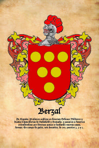 Escudo heráldico del apellido BERZAL