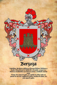 Escudo heráldico del apellido BERZOZA