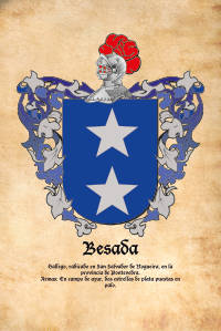 Escudo heráldico del apellido BESADA